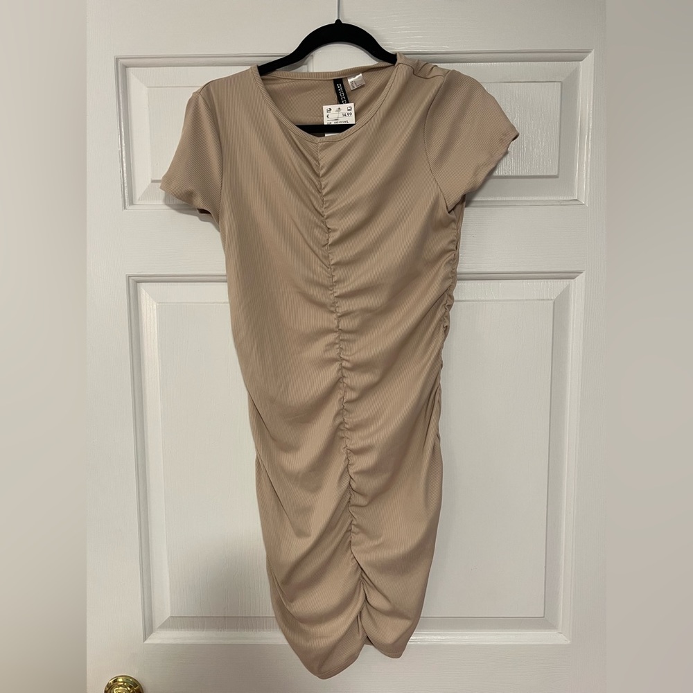 H&M body con dress with ruching